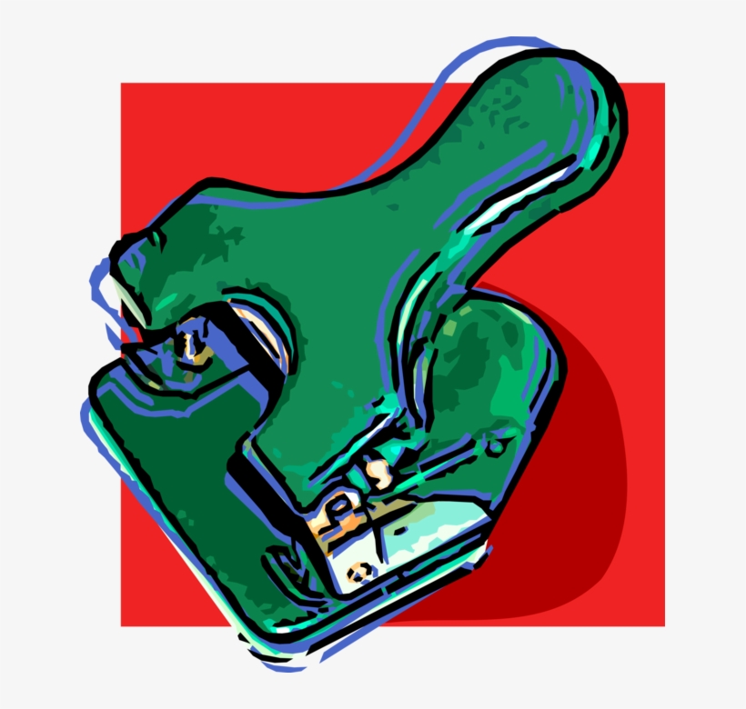 Vector Illustration Of Hole Punch Office Tool Used - Car, transparent png