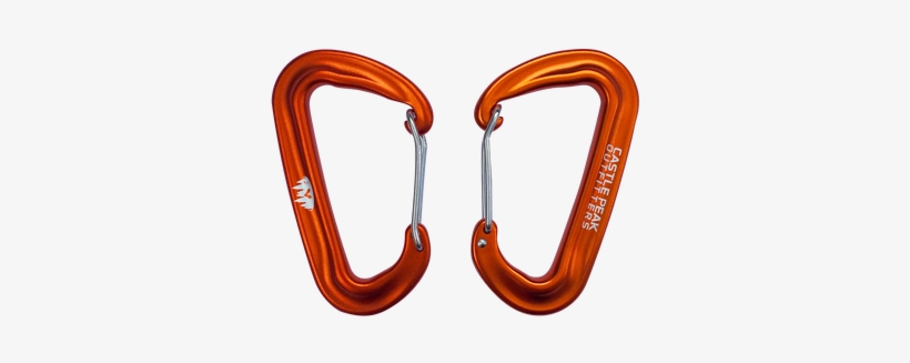 12kn Aluminum Wiregate Nonlocking Carabiners Lightweight, transparent png