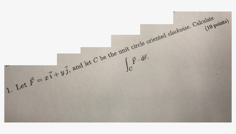 Et F = Rit-yj, And Let C Be The Unit Circle Oriented - Handwriting, transparent png