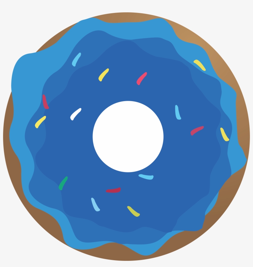 Doughnut Clipart Transparent Background - Blue Pencil, transparent png