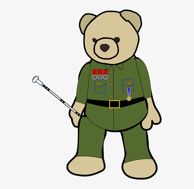 Military Medic Bear Cartoon Character Stock Vector - Field Marshal, transparent png