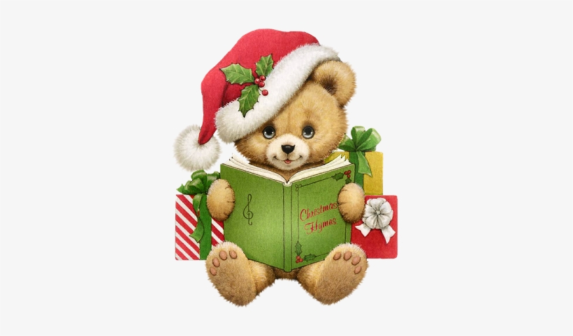 Clipart Christmas Bear - Christmas Teddy Bear Clipart, transparent png