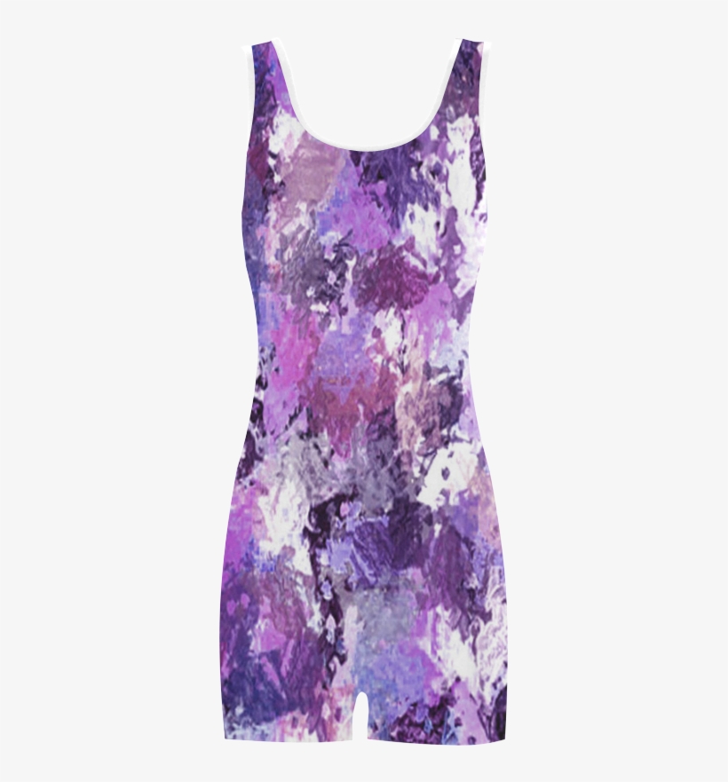 Purple Paint Splatter Classic One Piece Swimwear - Cocktail Dress, transparent png