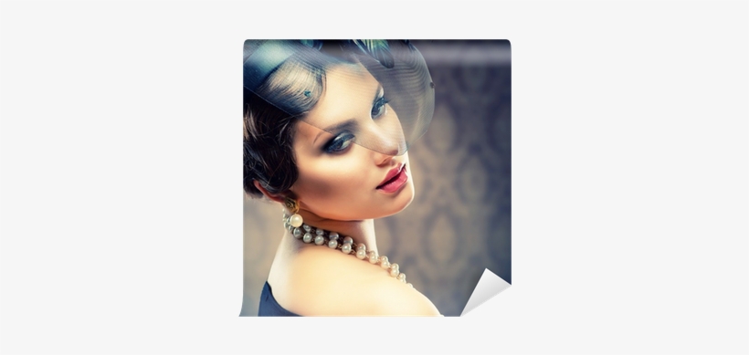 Retro Beauty Portrait - So Blue Marble Ebook, transparent png