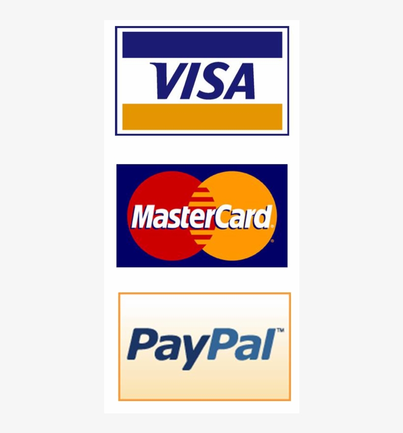 Visa Mastercard Paypal - Visa / Mastercard Decal / Sticker - Size
