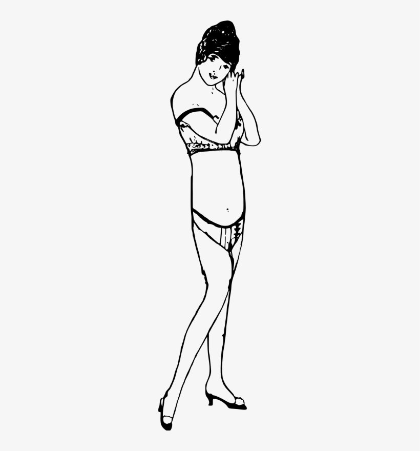 Vintage Woman In A Bikini, transparent png
