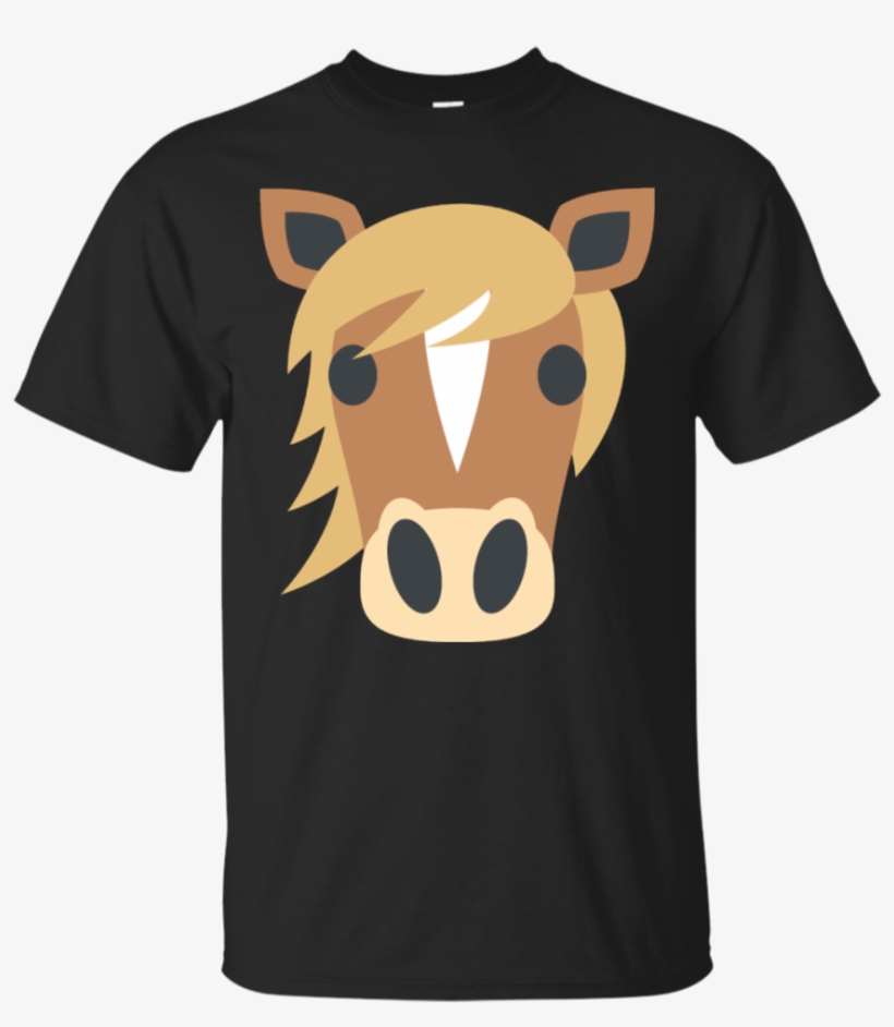 Horse Face Emoji T-shirt - Shirt, transparent png