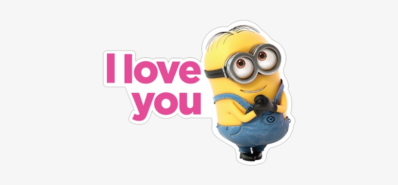 I Love You Minion Romantic - Viber Stickers Despicable, transparent png