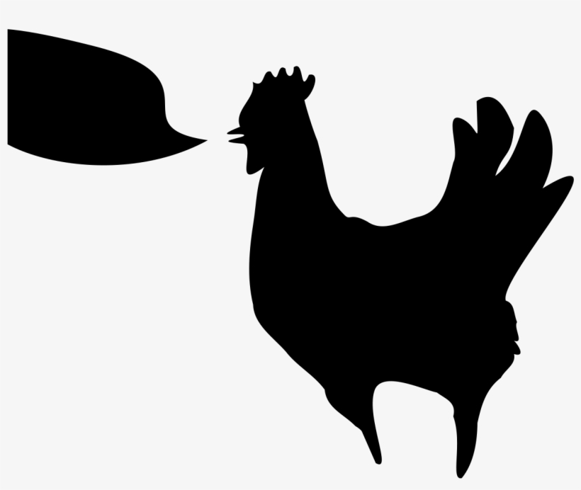Rooster Silhouette Clipart - Chicken, transparent png