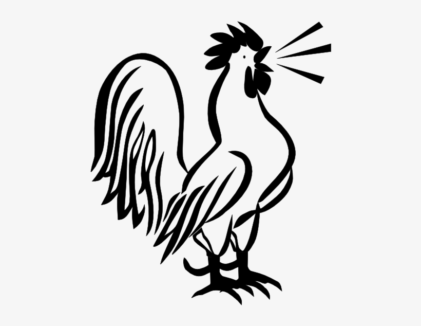 French Rooster By Erte - Clip Art Rooster Black And White, transparent png