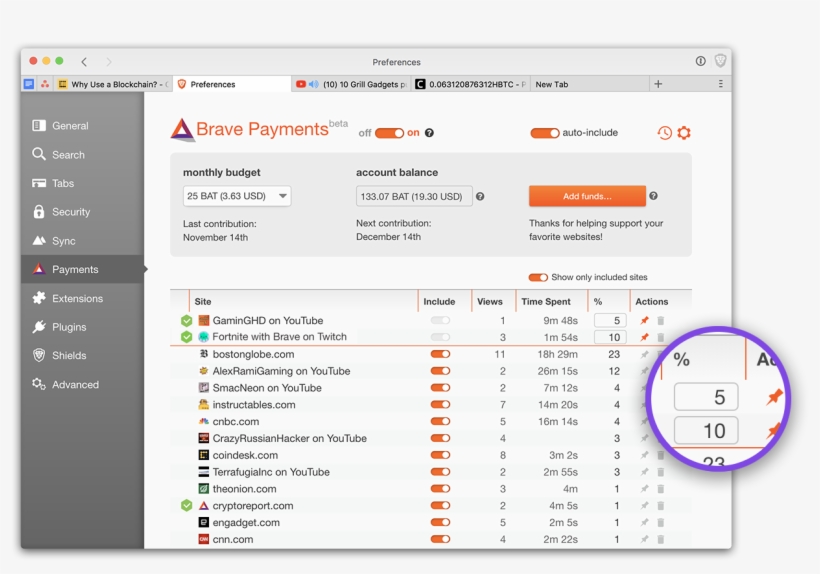 Just Browse, And Let Brave Divide Your Monthly Budget - Brave Browser New Look, transparent png