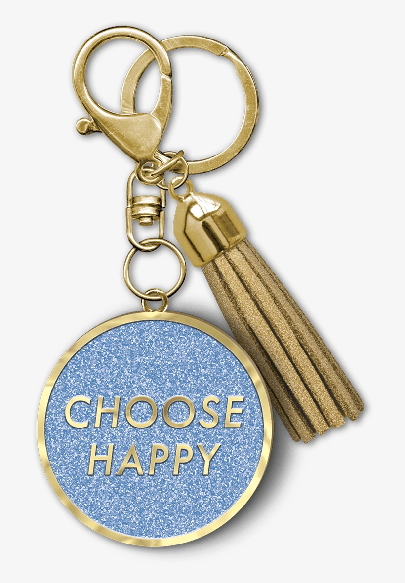 Choose Happy Enamel Keychain - Keychain, transparent png