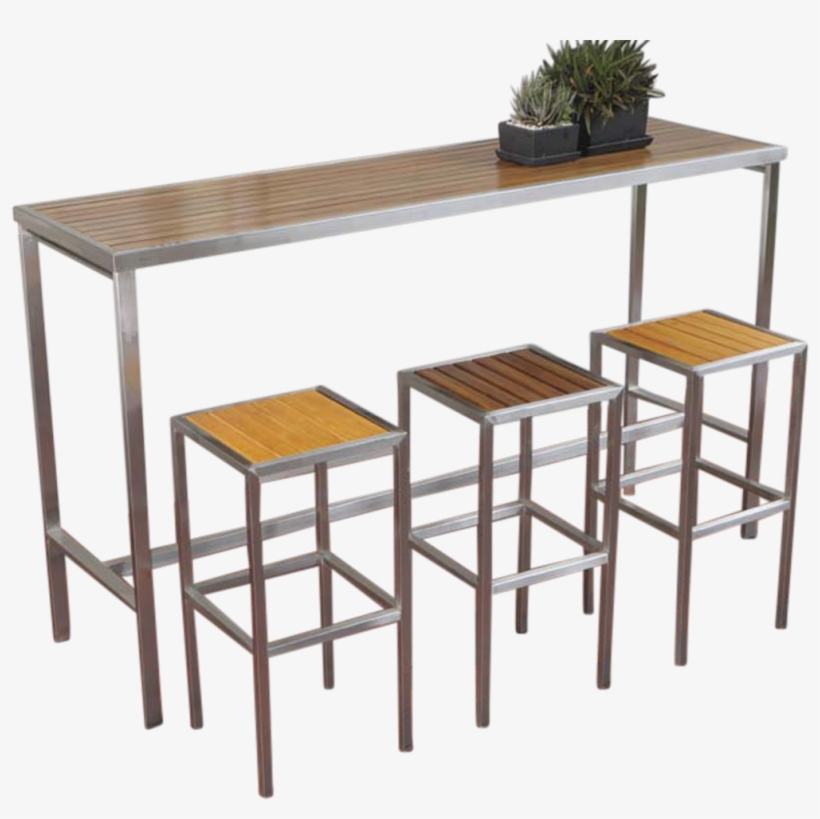 Want To Know More About Round Pub Table And Chairs - Outdoor High Bar Table And Stools, transparent png