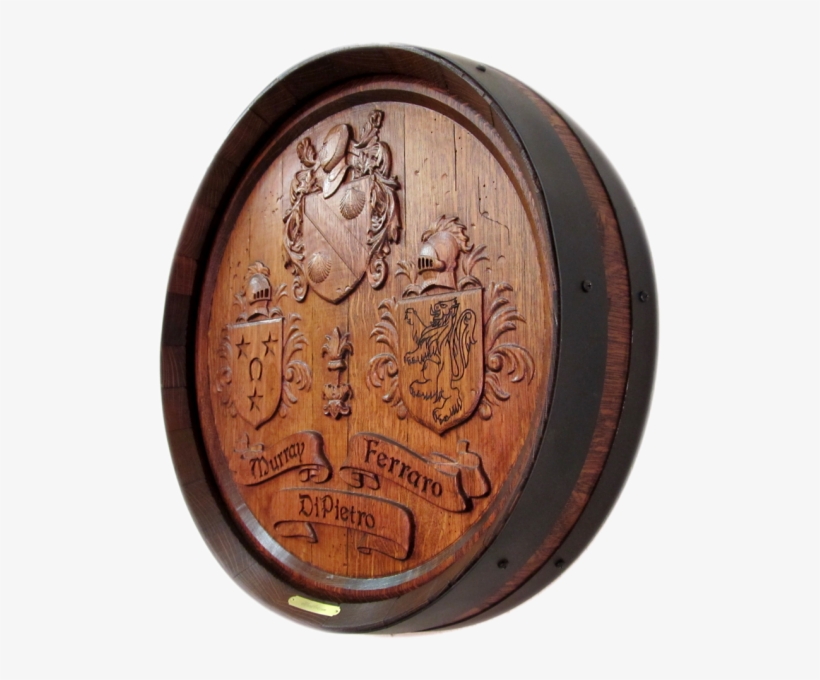 Coat Of Arms Barrel Head Carving - Carving, transparent png