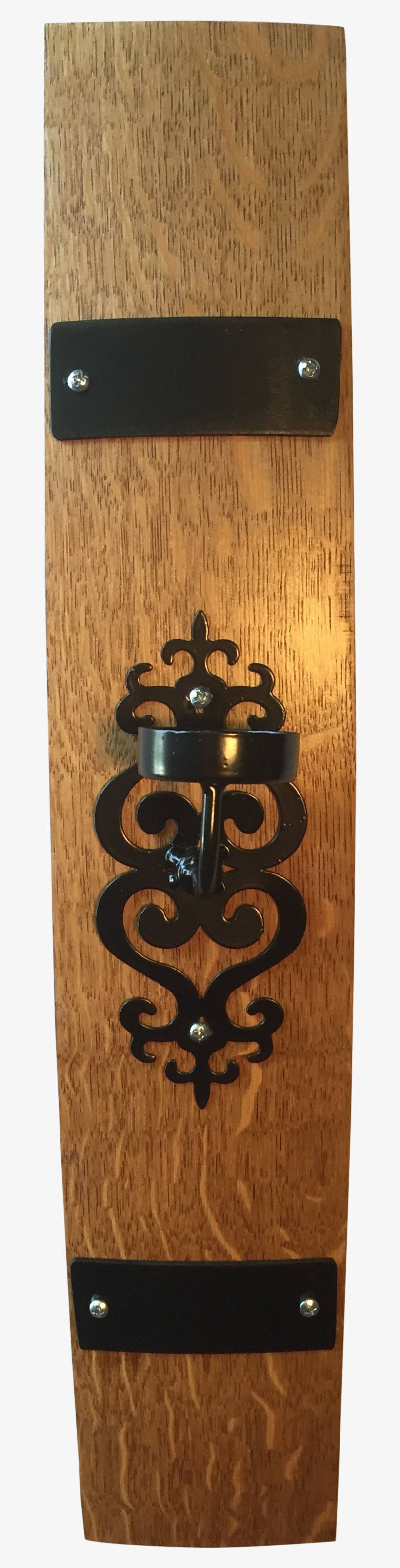 Scroll Upright Wine Barrel Candle Holder - Wine Barrel Vertical Scroll Candle Holder (oak, transparent png