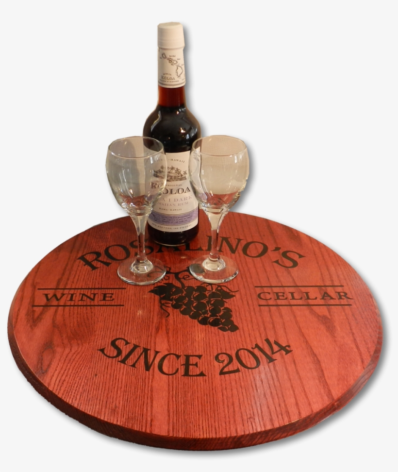 Personalized Wine Cellar Wine Barrel Head Lazy Susan, transparent png
