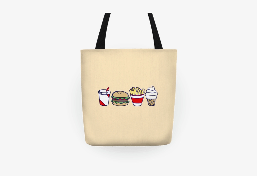 Cute Fast Food Tote - Cute Tote Bag Png, transparent png