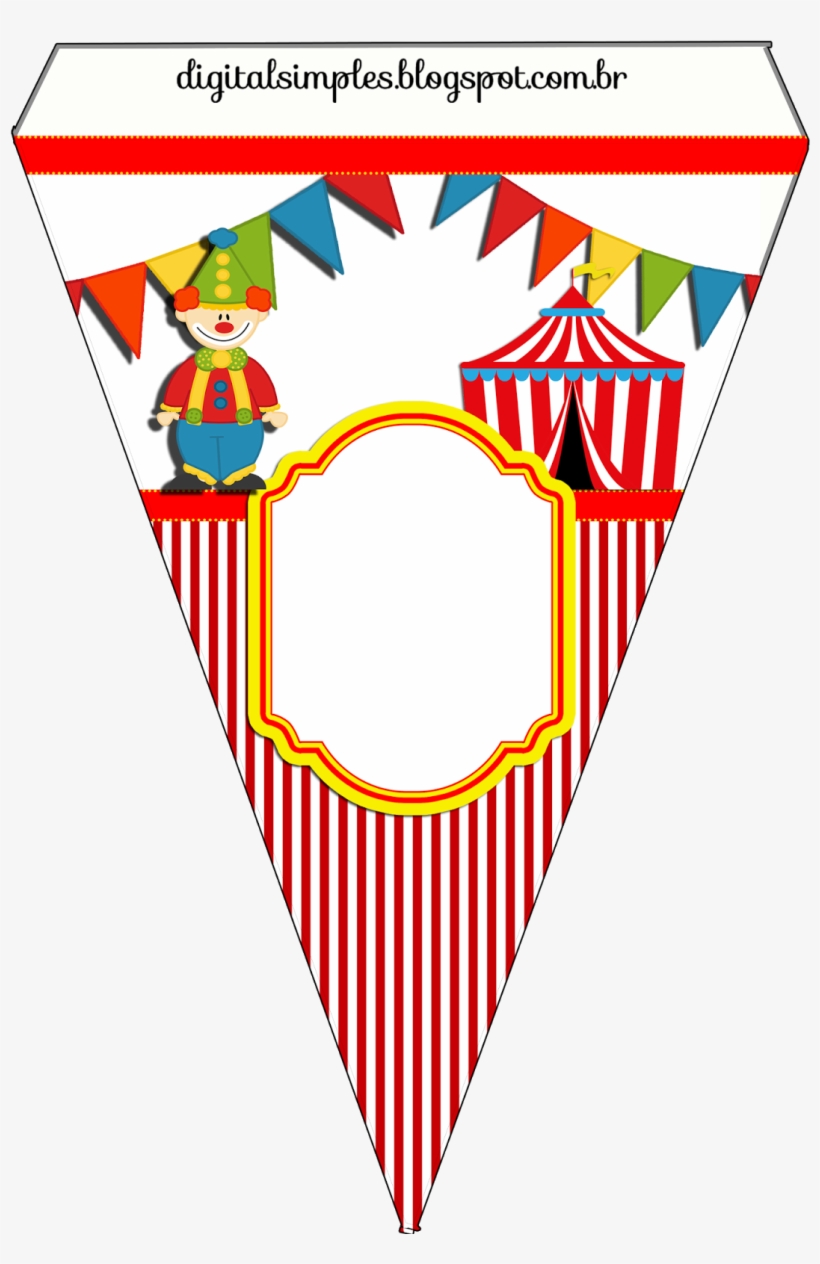 Kit De Personalizados Tema "circo" Para Imprimir - Bandeirolas De Circo, transparent png