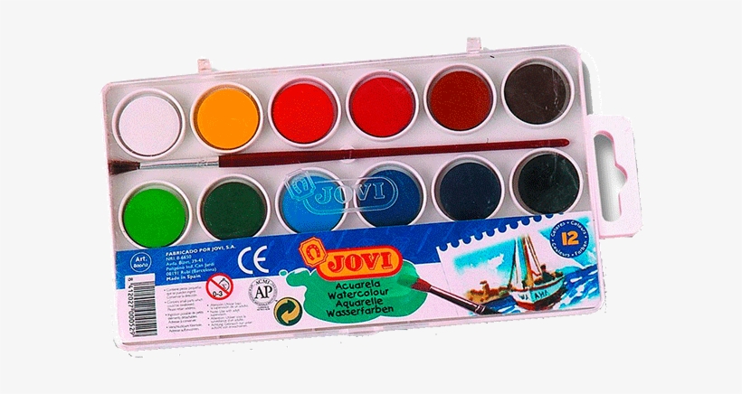 Acuarelas Jovi 12 Colores - Jovi Box 12 Color Watercolor 800/12 P / 5, transparent png
