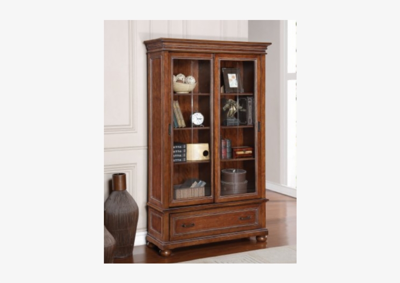 American Heritage Sliding Door Bookcase - Flexsteel Sliding Door Bookcase, transparent png