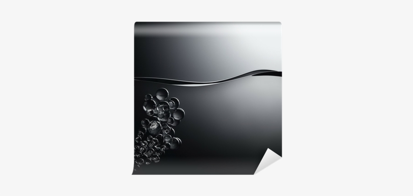 Black Water Waves And Transparent Air Bubbles Wall - Grape, transparent png