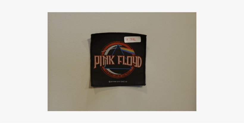 Pink Floyd Men's Distressed Dsotm Woven Patch Black, transparent png