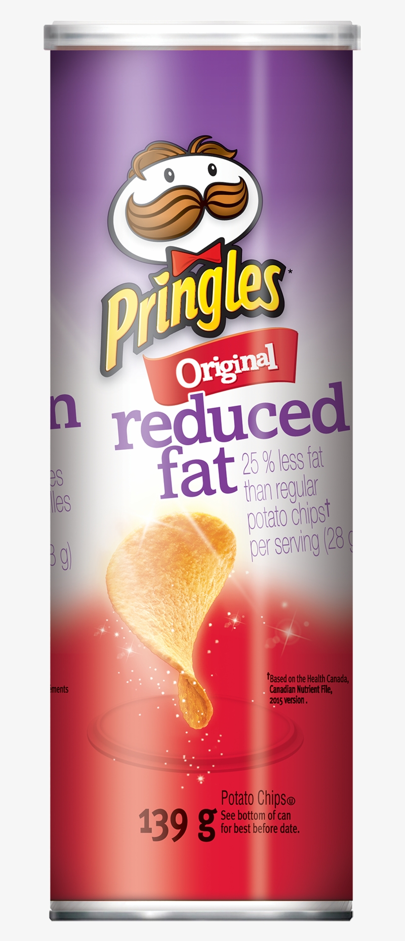 Pringles* Reduced Fat Original Flavour - Pringles Original Reduced Fat, transparent png