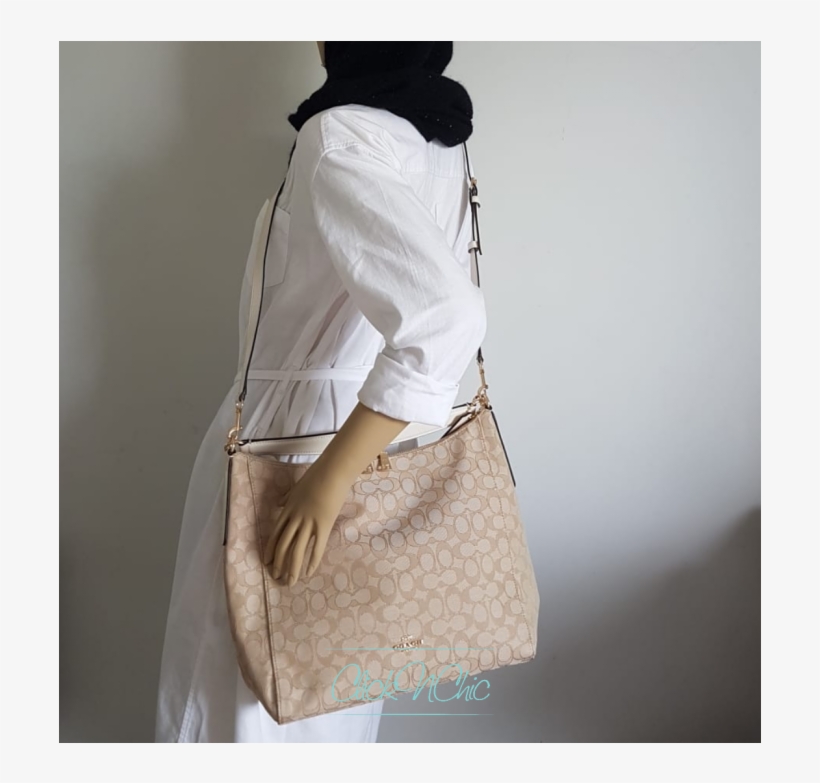 Coach F58327 Outline Celeste Convertible Hobo In Signature - Coach Outline Signature Celeste Hobo, transparent png