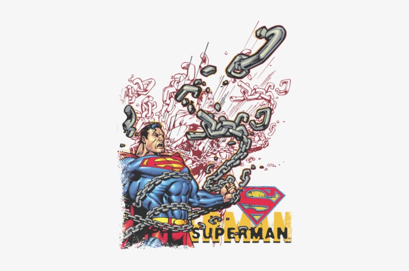 Superman Breaking Chains Juniors T-shirt - Superman, transparent png