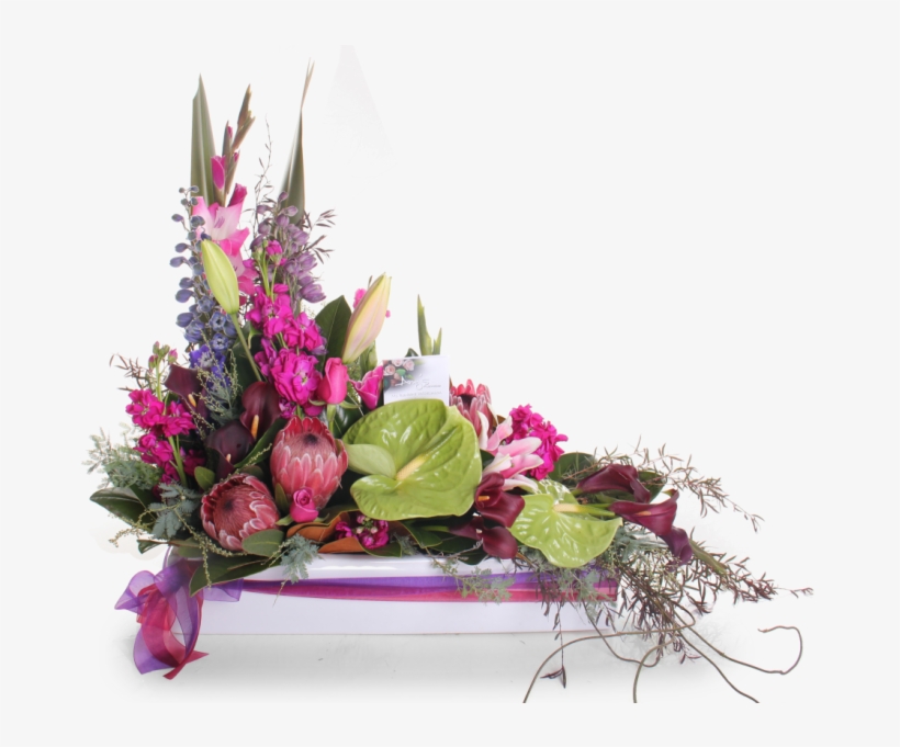 Modern Ceramic Trough Arrangement - Floral Design, transparent png