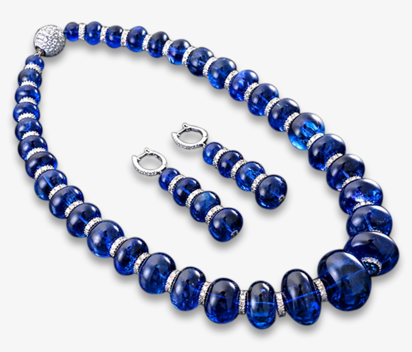 Tanzanite Bead Necklace And Earring Suite, - Rose Gold Alyans Ince, transparent png