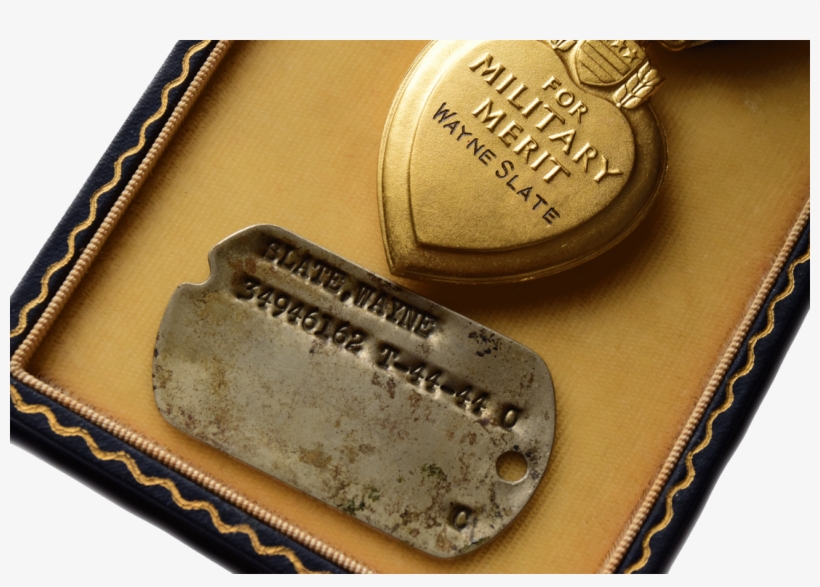 Private Slate's Dog Tag From When He Was Kia And His - 29th Infantry Division Purple Heart, transparent png