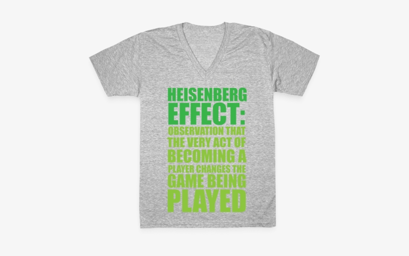 The Heisenberg Effect V-neck Tee Shirt - T-shirt, transparent png