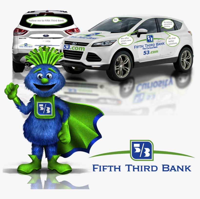 Fifth Third Bank Van Wrap And Mascot Design - Fifth Third Bank, transparent png