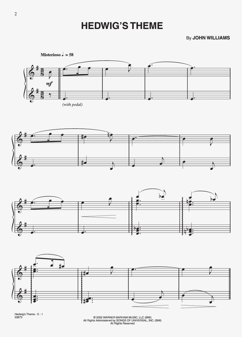 Hedwig's Theme Thumbnail Hedwig's Theme Thumbnail Hedwig's - Gillock A Stately Sarabande, transparent png
