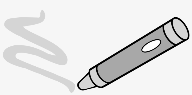 Silver Crayon Cliparts - Gray Crayon Clipart, transparent png