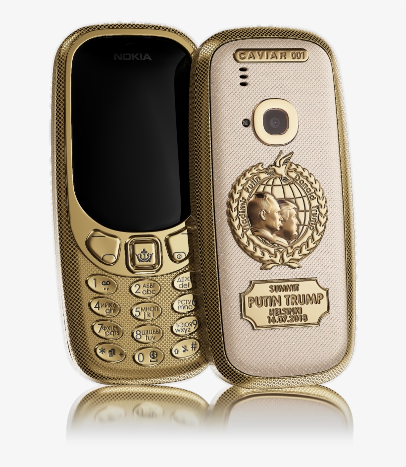 Golden Nokia 3310 Putin-trump Peacemakers By Caviar, transparent png