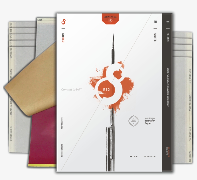 S8 Red Tattoo Stencil Paper Thermofax Printer, Impact - S8 Red Tattoo Stencil Transfer Gel Individual Packs, transparent png