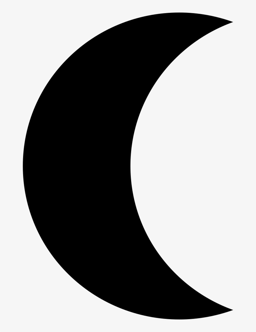 Moon Phase Black Crescent Shape Vector Half Moon Vector 400x400 PNG