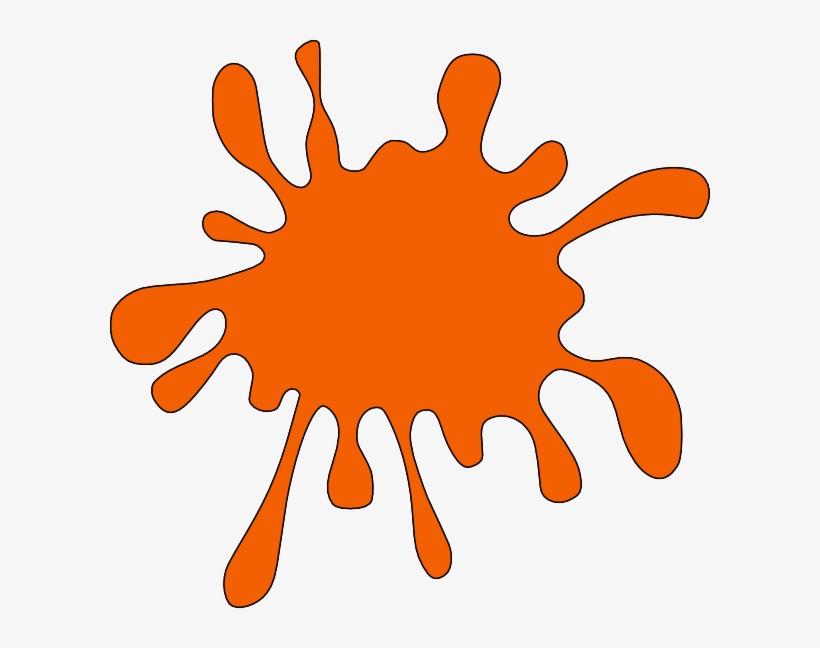 Orange Paint Splatter Clip Art, transparent png