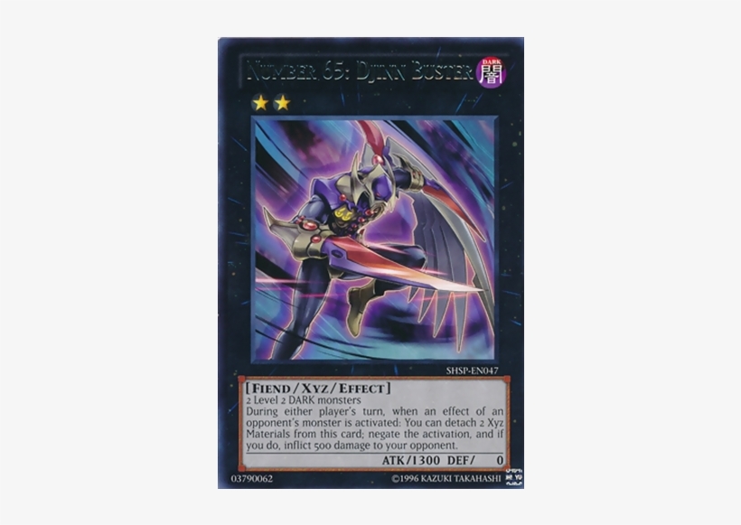 X 3 Yugioh Number 65 Djinn Buster Shsp En 047 Rare - Yugioh Malicevorous Spoon, transparent png