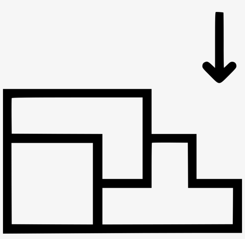 Blocks Arrow Stair Tetris Down Comments, transparent png
