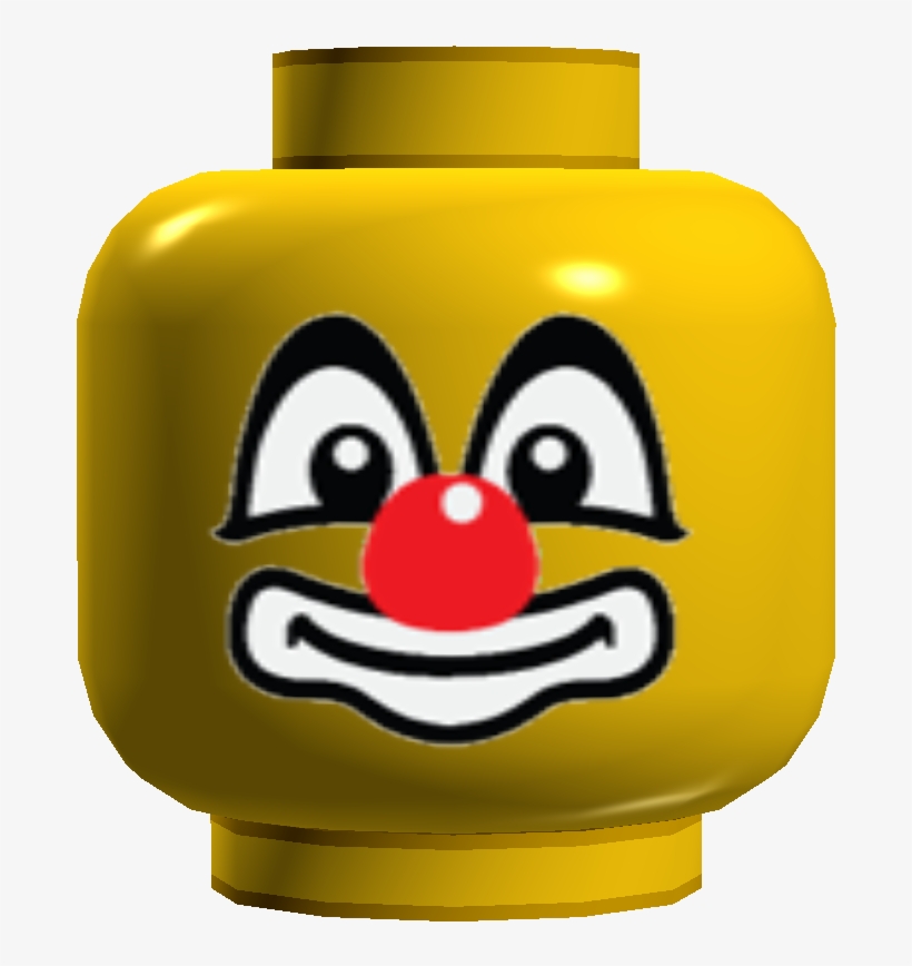 Clown - Lego Clown Face, transparent png
