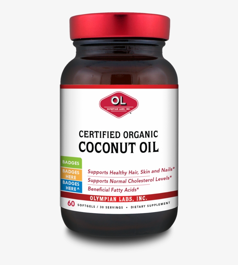 Olympian Labs - Coconut Oil Certified Organic - 60, transparent png