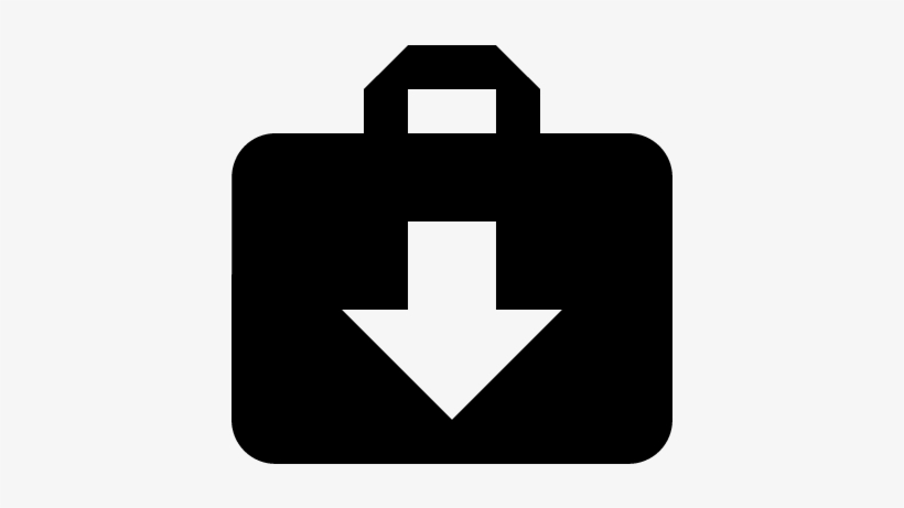 Suitcase With Down Arrow Vector - ऐप Vidmate एप्स डाउनलोड, transparent png