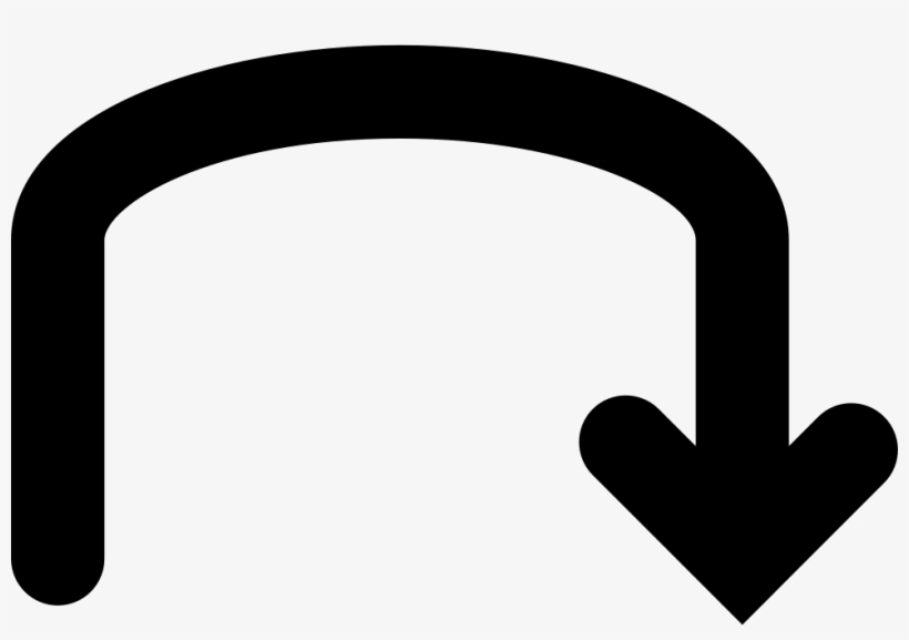 Arrow Curved Down - Heart, transparent png