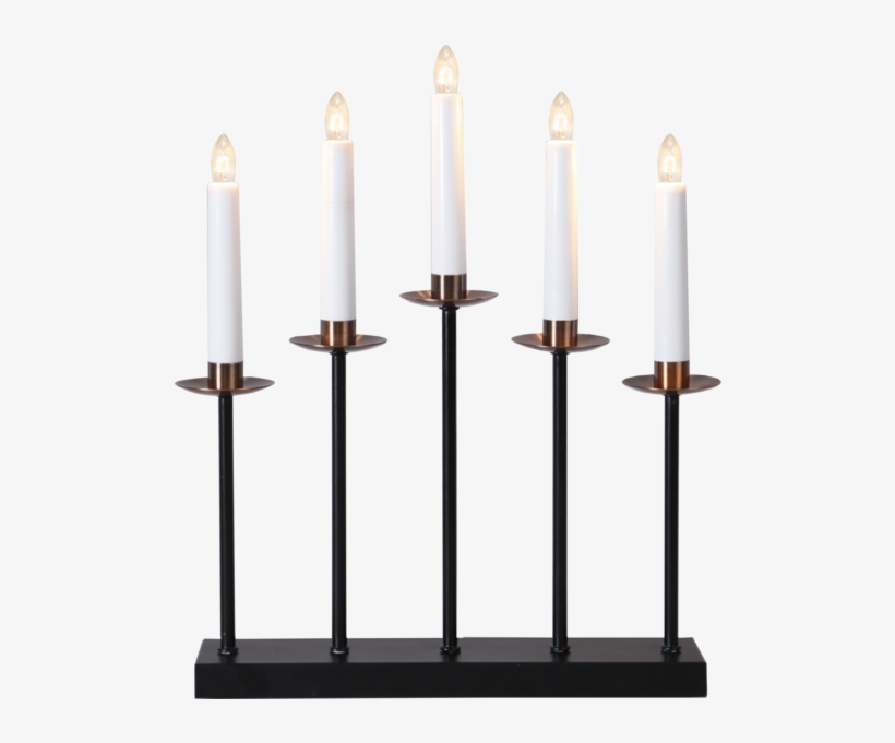 Candlestick Greta - Greta Adventsljusstake Svart/koppar - Star Trading, transparent png