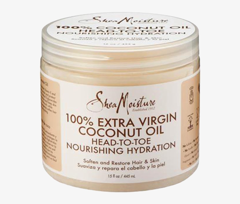 100% Extra Virgin Coconut Oil Head To Toe Nourishing - Shea Moisture - Coconut Oil 100 Extra Virgin - 15 Oz., transparent png