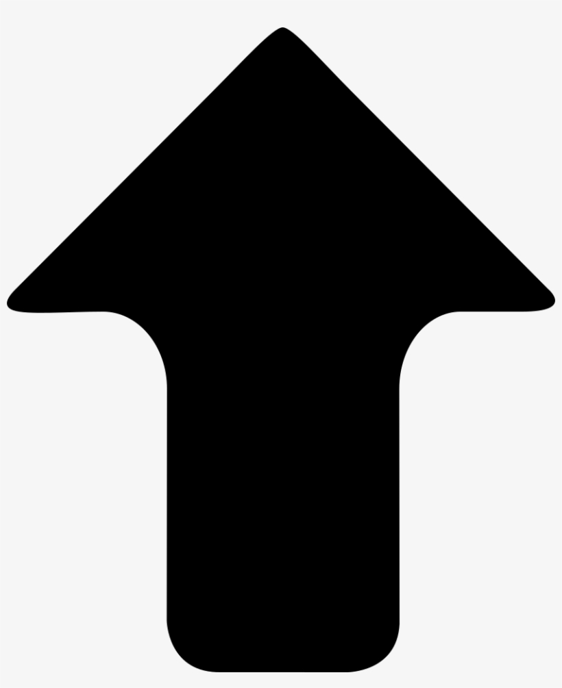 Arrow Pointing Upwards - Silhouette, transparent png