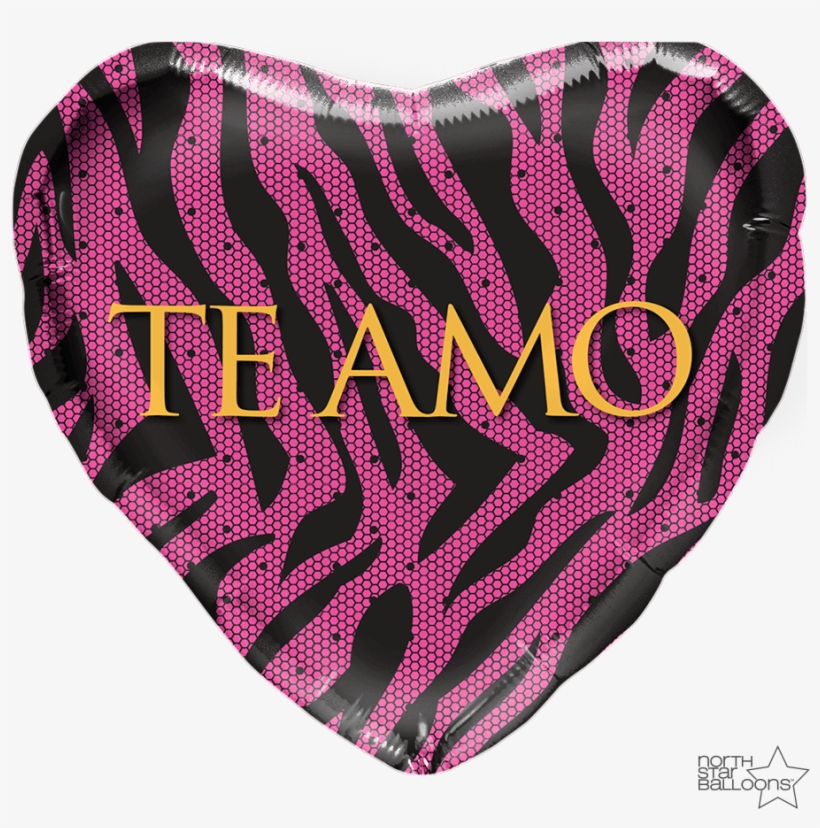 Te Amo Pink Zebra 18 In*, transparent png